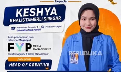Baru Semester 4, Mahasiswa Bisnis Digital UNM Sudah Jadi Head of Creative